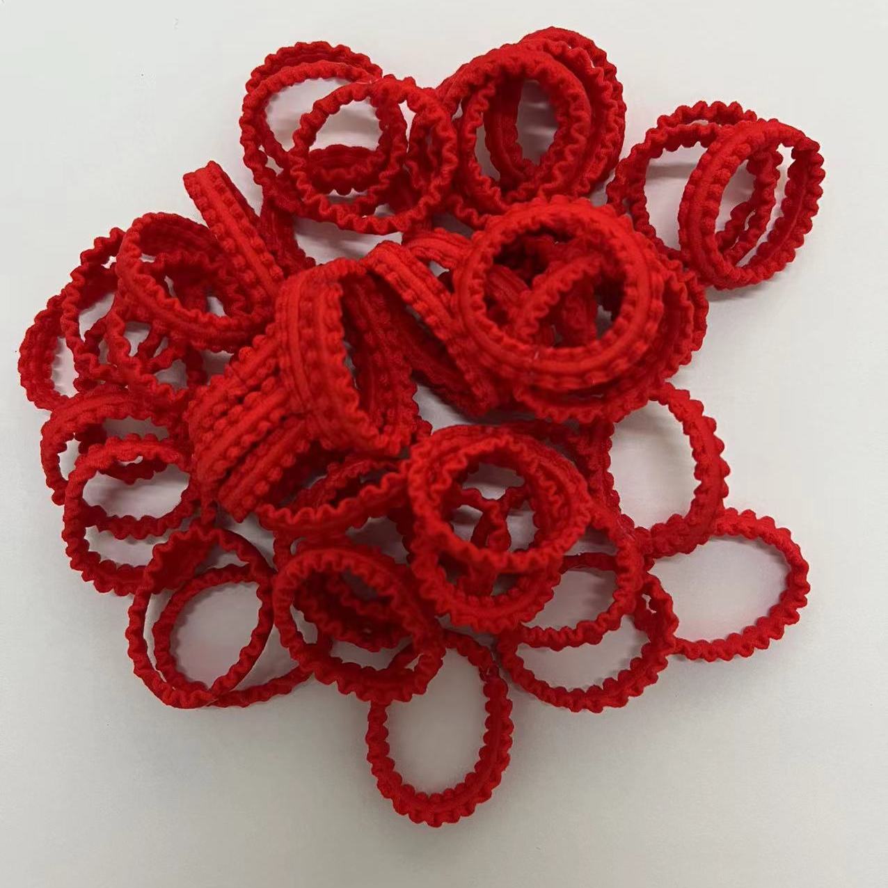 100pcs Girls Colorful Elastic Hair Ties Seamless Candy Accessory