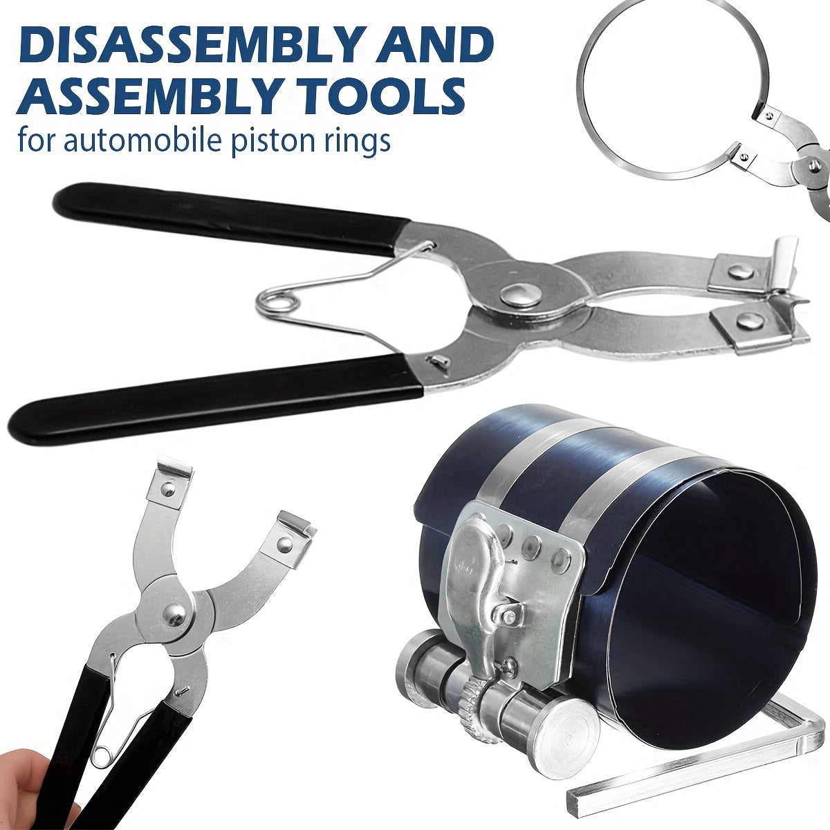 Piston Ring Installer Plier Compressor Tool 53 175mm Car Engine Maintenance