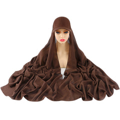Chiffon Baseball Cap Scarf Women's Solid Accessories