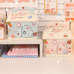 House Money Box Cartoon Square Coin Storage Box Large Capacity Piggy Bank