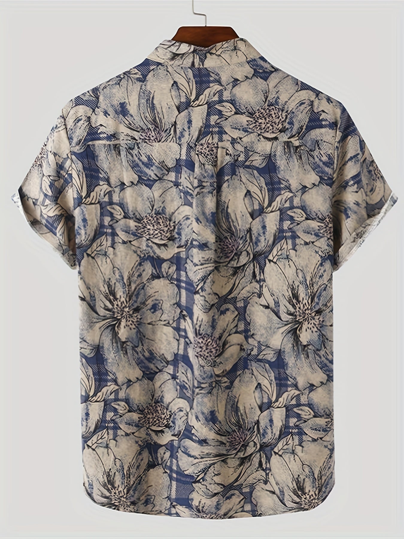 Flower Pattern Print Men s Comfy T shirt Graphic Tee