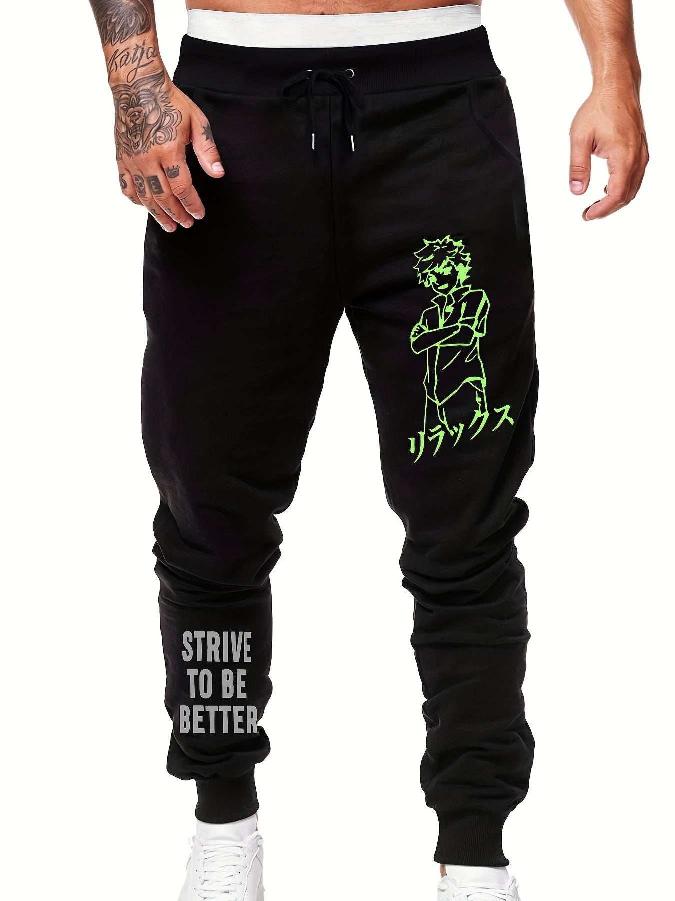 Anime Character Print Men s Drawstring Sweatpants