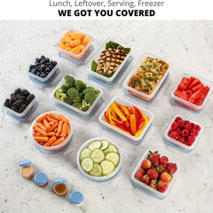 24pcs Transparent Food Box Pantry Storage Box BPA-Free