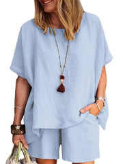 Solid Tee & Shorts Set