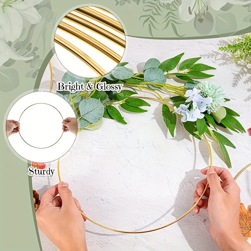 Metal Flower Hoop Wreath for Wedding Decoration DIY Dream Catcher