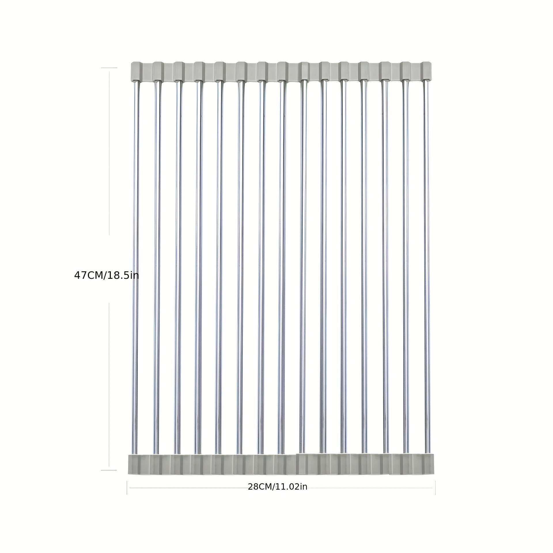 Roll Up Sink Drying Rack Stainless Steel Dish Drain Multifunctional Drainer