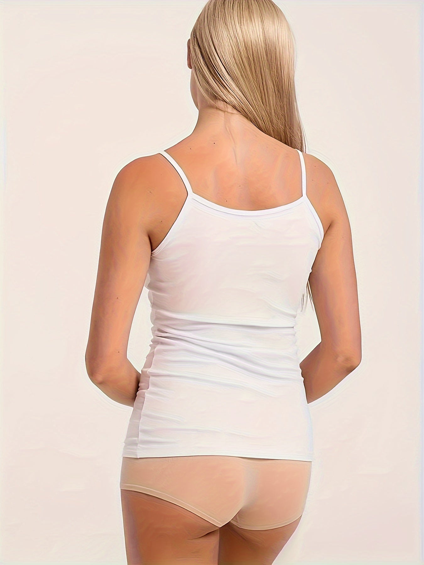 Solid Spaghetti Strap Sleeveless Cami Top