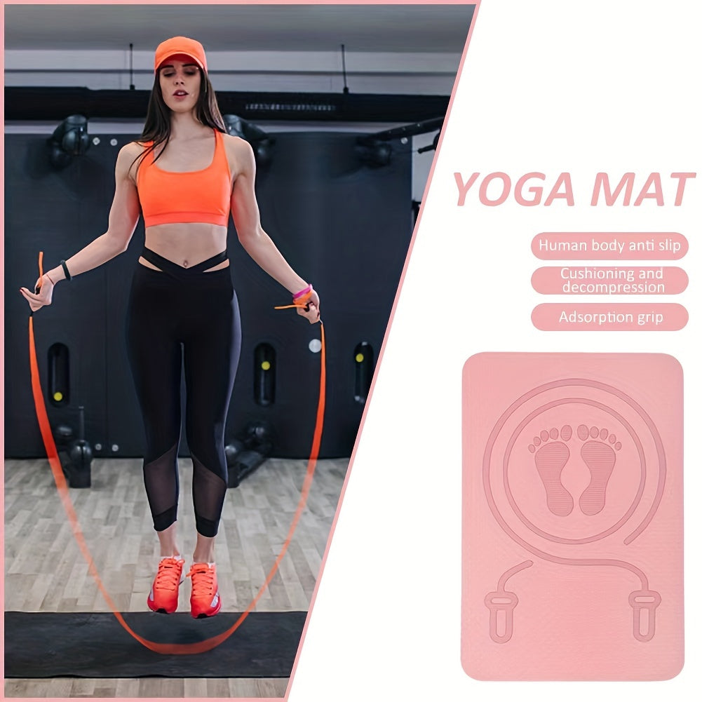 Anti-Skid TPE Yoga Mat w/ Thickened Skipping Mat