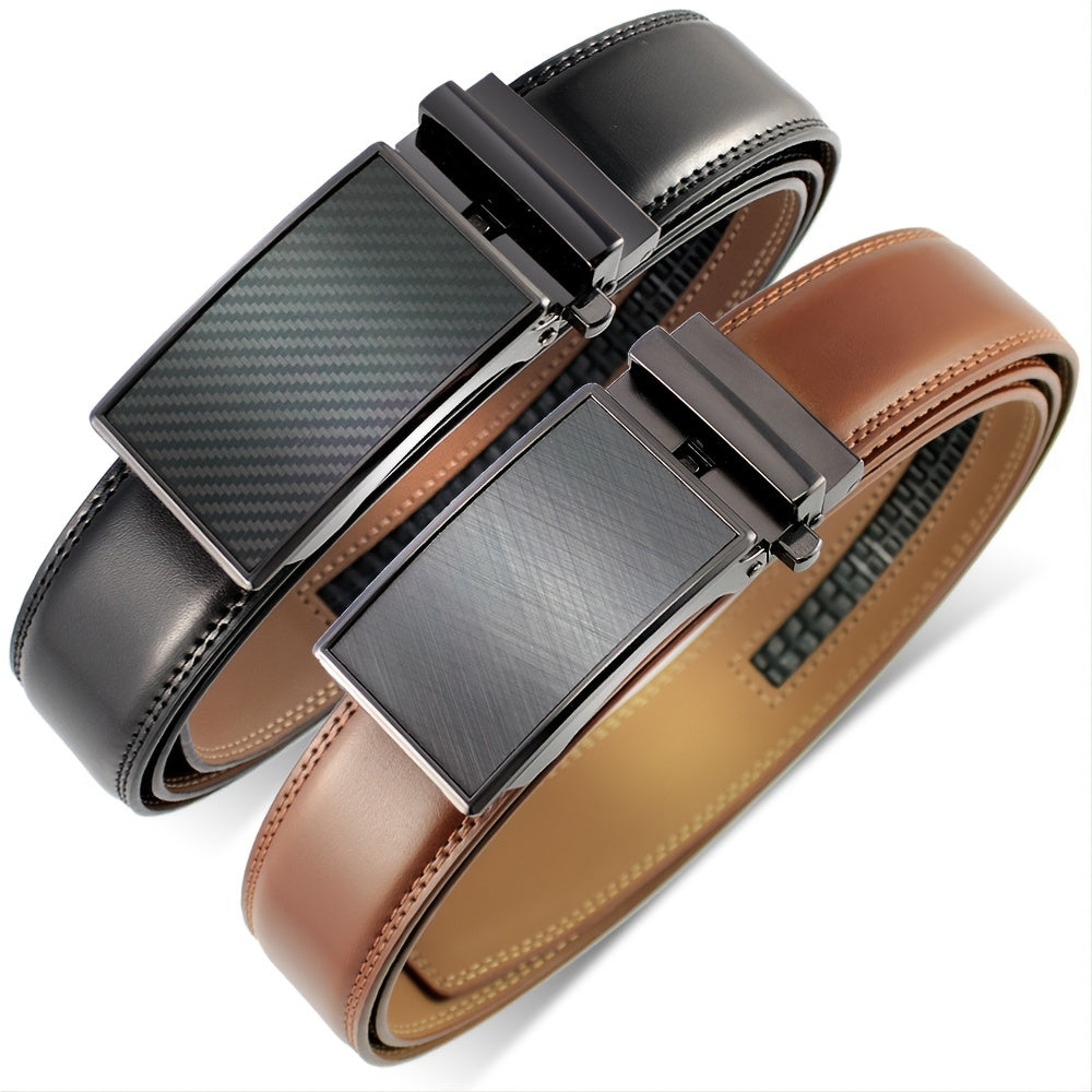 DOOPAI Mens Automatic Leather Ratchet Belts - Waistband For Men