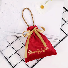 Velvet Drawstring Candy Gift Bag for Parties and Events