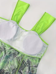 Tropical Print Boho Tankini Set