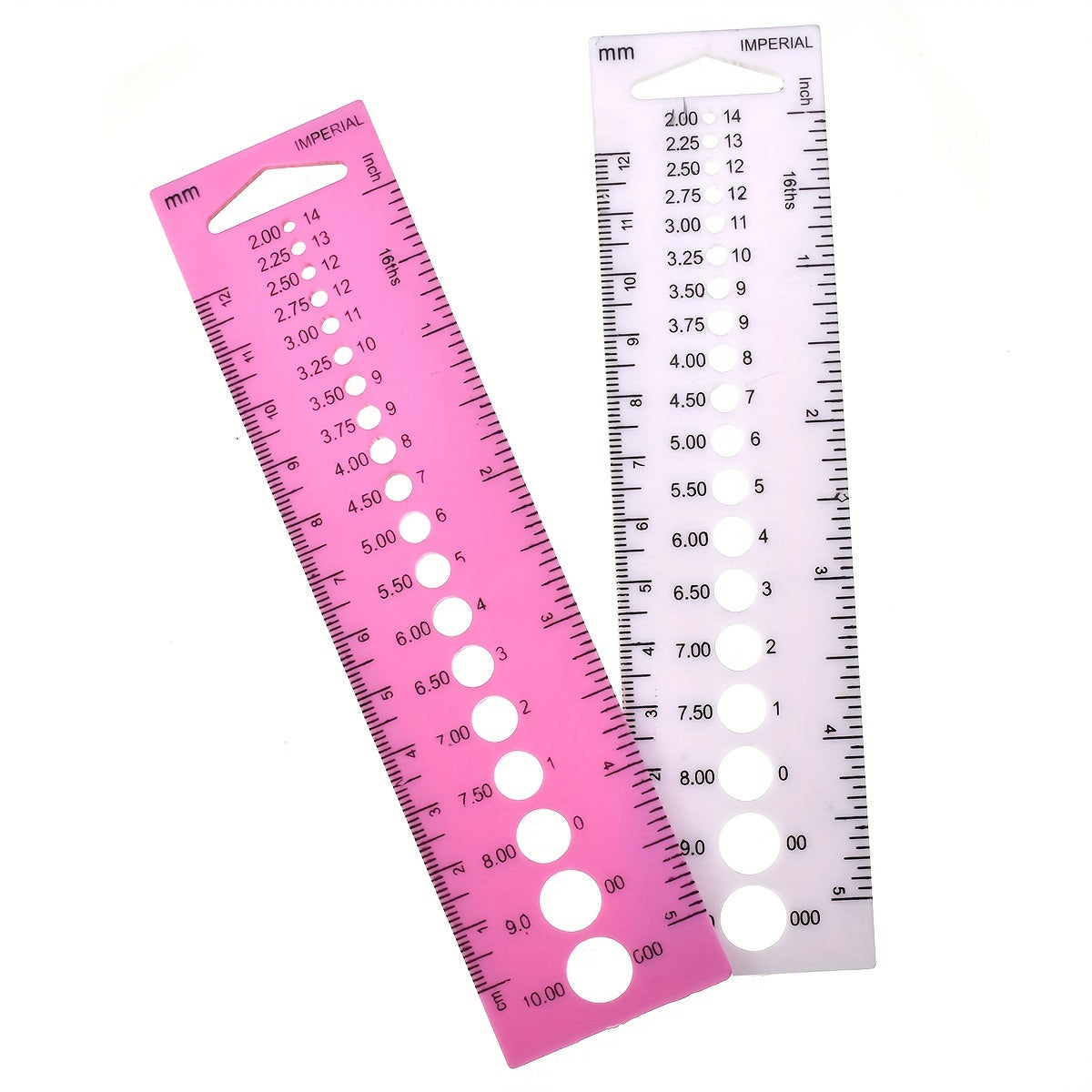 Crochet Knitting Ruler Sweater Needle Gauge ABS Plastic Rulers