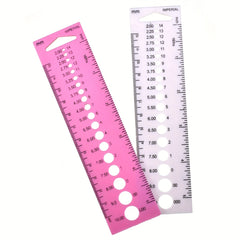 Crochet Knitting Ruler Sweater Needle Gauge ABS Plastic Rulers