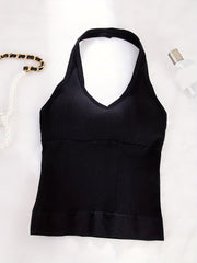 Halter Padded Tank Top Sexy V Neck All match Vest Top Women's Lingerie