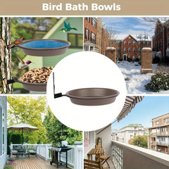 Hanging Bird Bath Bowl Double Layers Outdoor Large Bird House Garden Decor