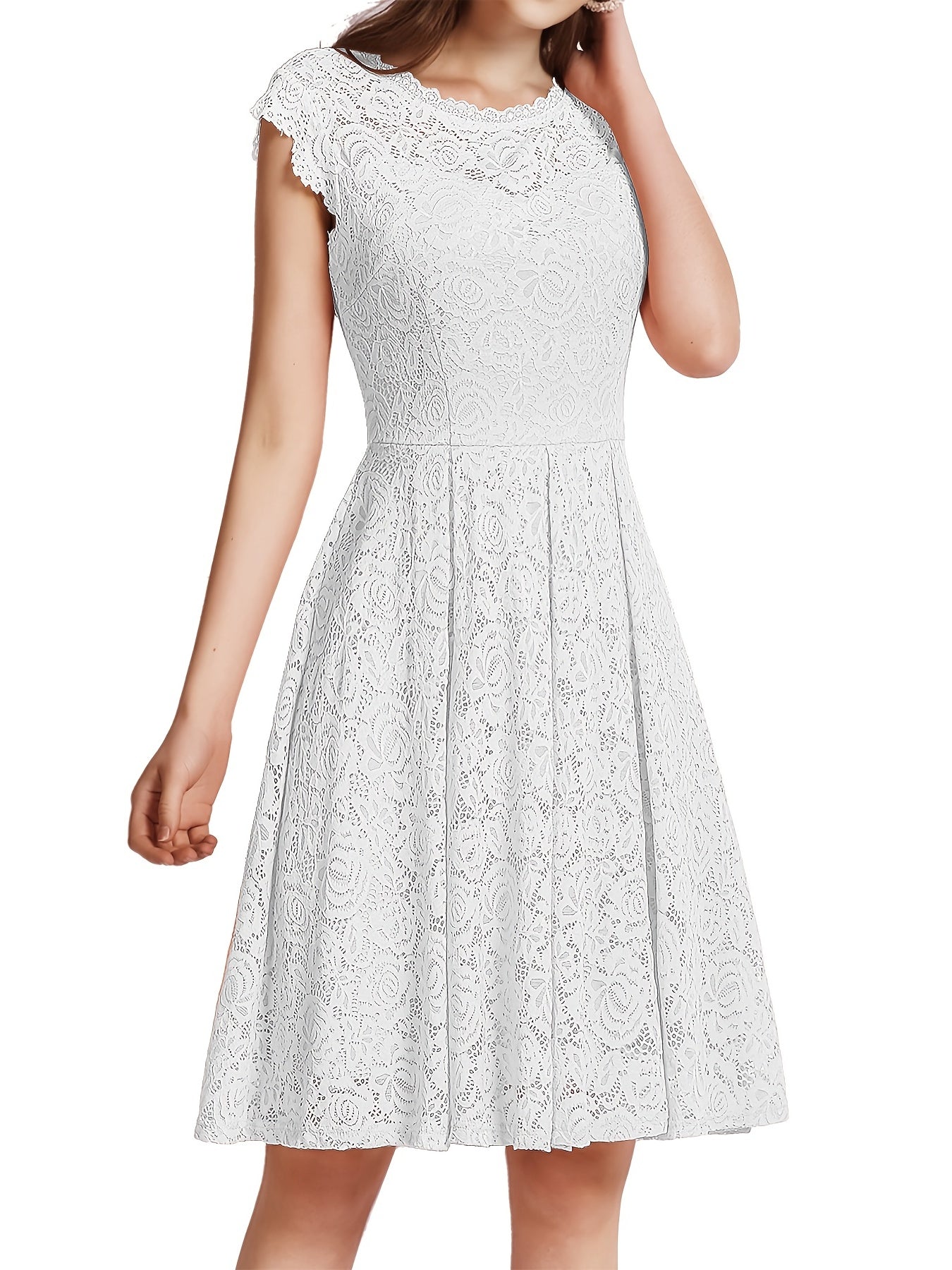 Lace Sleeveless Dress Back To School Cocktail Prom Party Women's Clothing