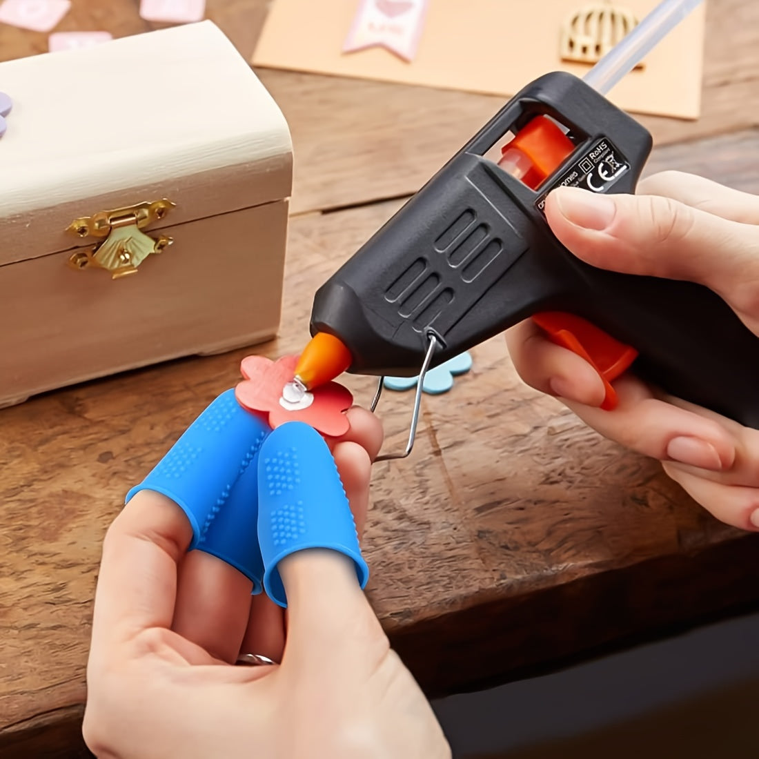 12pcs Silicone Finger Protectors for Hot Glue Gun