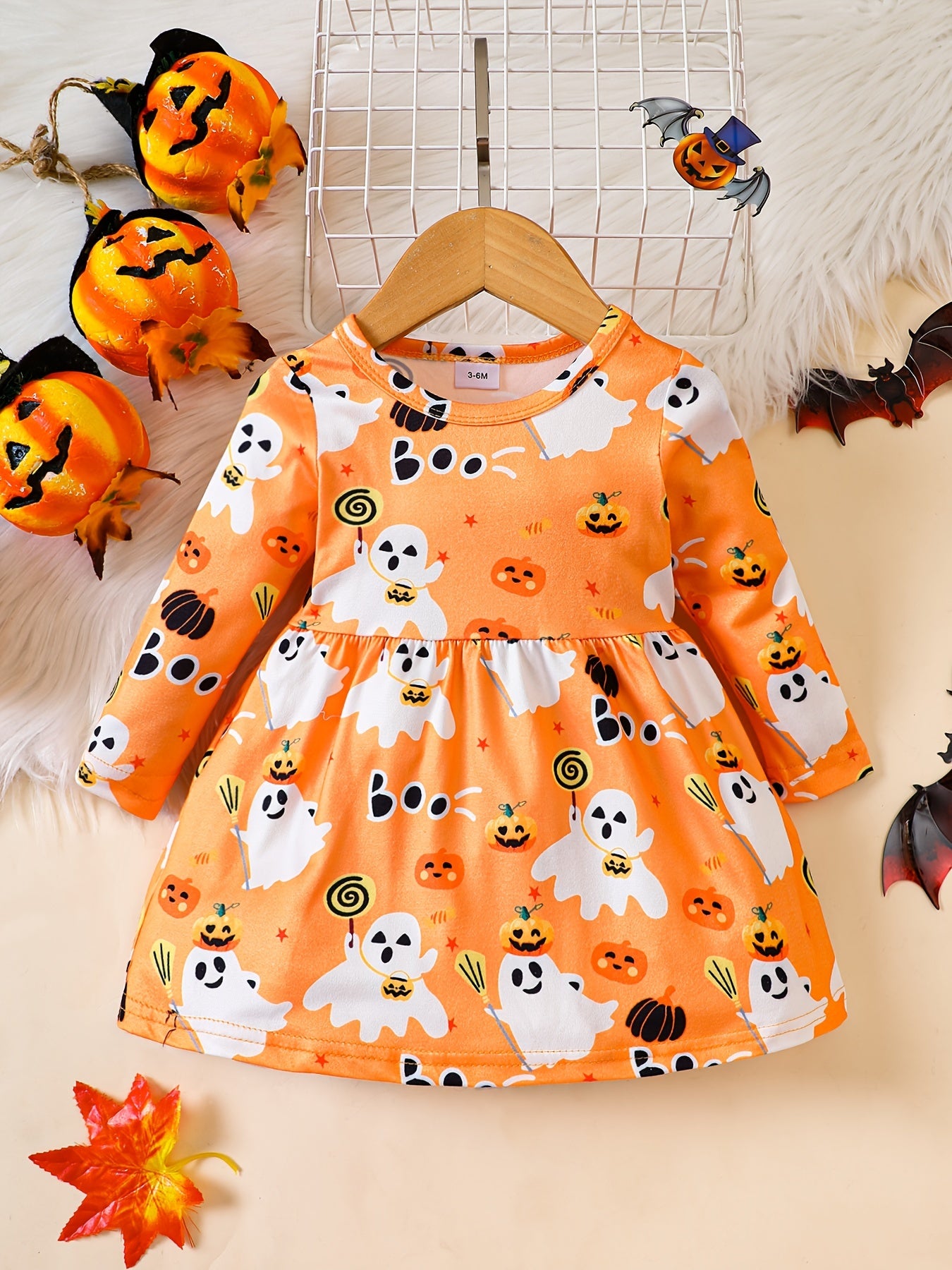 Baby Girl Halloween Printed Dress