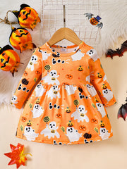 Baby Girl Halloween Printed Dress