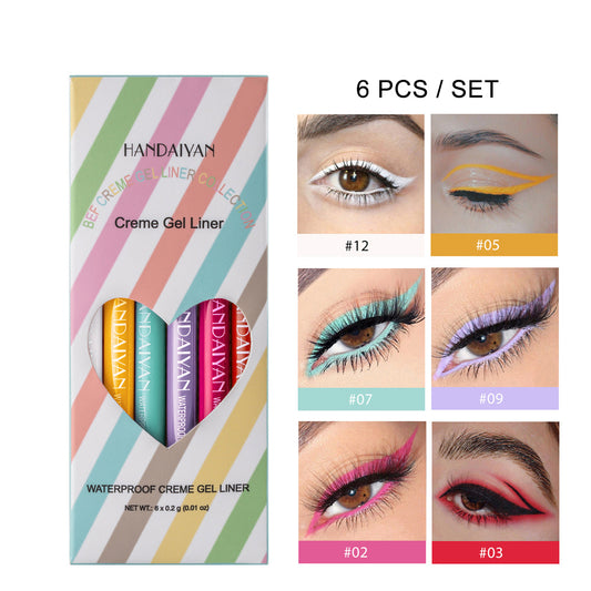 HANDAIYAN Waterproof Eye Liner Pencil Set Matte Long Lasting Eyeliners