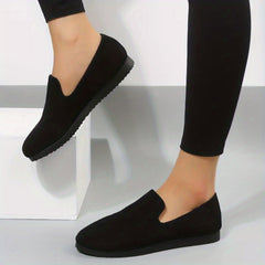 Women's Solid Flat Slip On Round Toe Non slip Lightweight Slides Shoes