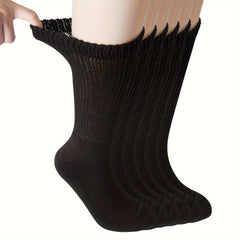 6 Pairs Wide Diabetic Ankle Socks Non Binding Soft Toe Socks Men & Wo