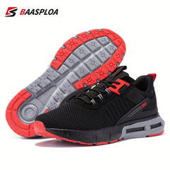 Baasploa Men's Knit Running Shoes - Soft Sole Sneakers for Jogging