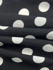 Polka Dot Print Round Neck A line Tank Dress