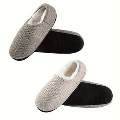 2 Pairs Plush Lined Low Cut Floor Socks Soft & Warm Women's Stockings
