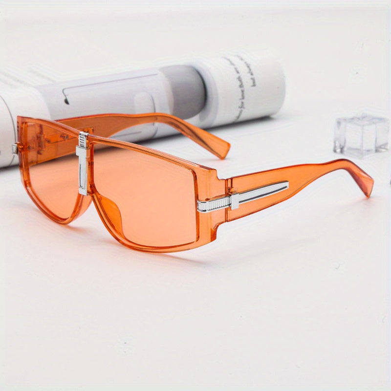 Y2K Oversized Aviator Sunglasses Mod Metal Decor Goggles UV400