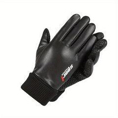 Waterproof Faux Leather Gloves for Outdoor Cycling & Skiing