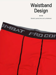 Men's Solid Leggings Active Quick-Dry Compression Pants