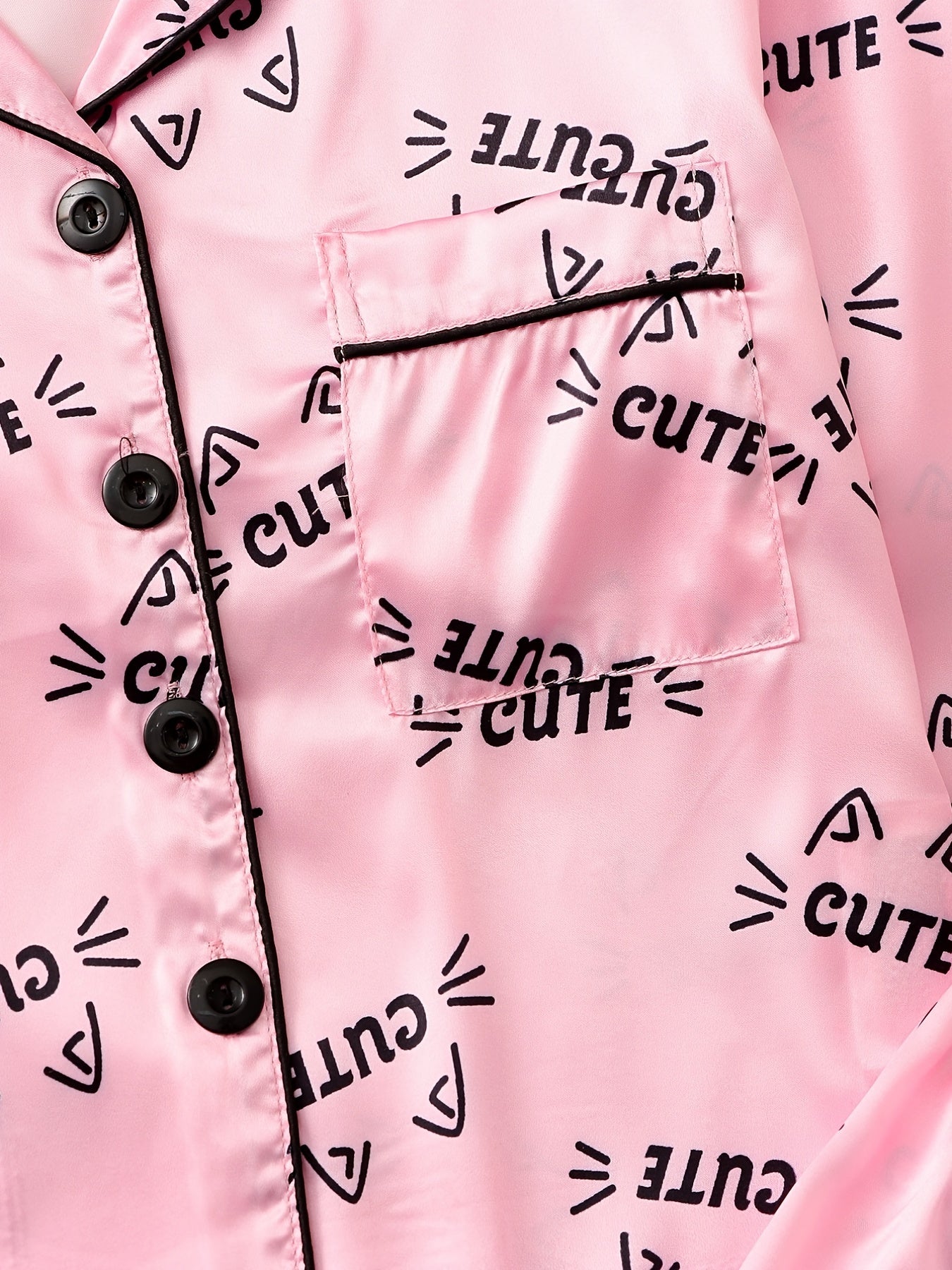 Girls Cat Shirt Pants Pajamas Set Kids Clothes