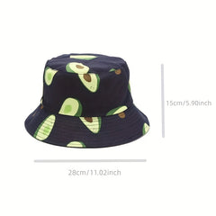 Reversible Bucket Hat Summer Travel Beach Sun Hat Bucket Hat For Men Cotton