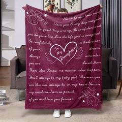 To My Daughter Throw Blanket - Birthday & Christmas Gift
