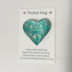 Pocket Hug Heart & Card Set - Encouraging Gift for Birthday or Valentine