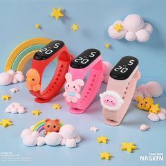 3pcs Animal Series Electronic Wristbands & Charm Watches Digital Display