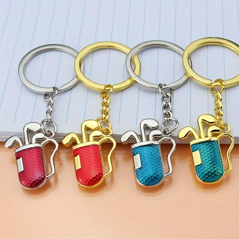 Metal Golf Club Holder Keychain Mini Golf Keychain Gift Men Women