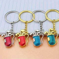 Metal Golf Club Holder Keychain Mini Golf Keychain Gift Men Women