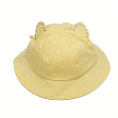 Sweet Cat Ear Fisherman Hat Sun Protection Hat For Boys And Girls