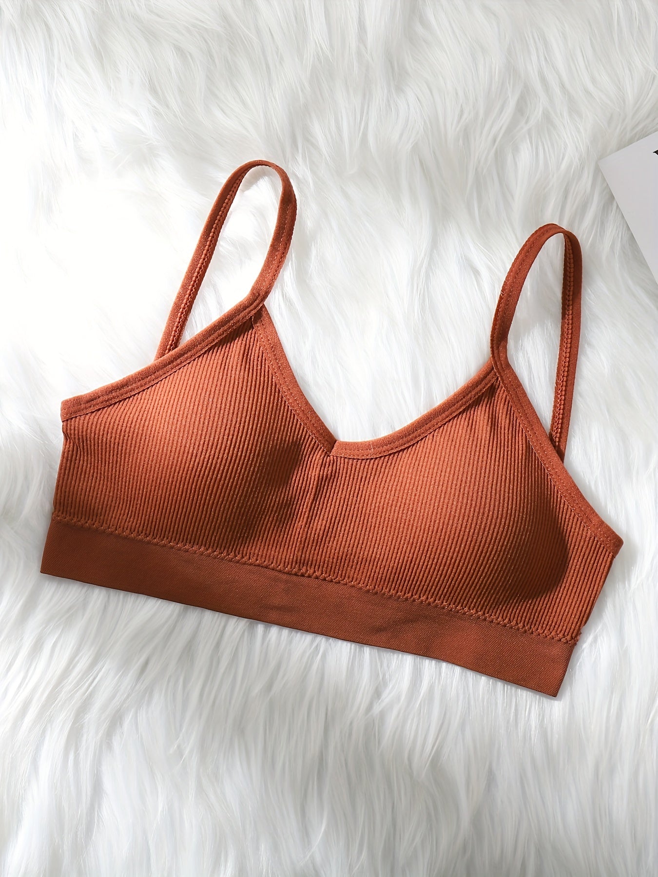 Solid Cami Crop Top Backless Slim Fit Top Women's Lingerie