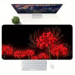 Red Spider Lily Large Game Mouse Pad Non Slip Office Mouse Pad