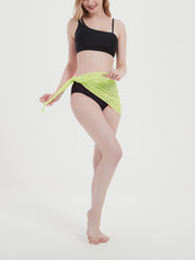 Floral Eyelet Embroidery Lace Short Wrap Solid Side Beach Cover Up