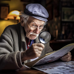 10X Handheld Magnifying Glass Shatterproof Reading Magnifier For Seniors