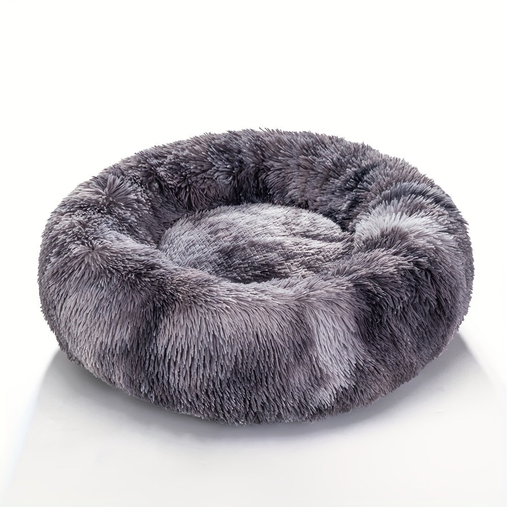 Plush Dog Bed Anti-anxiety Round Pet Bed