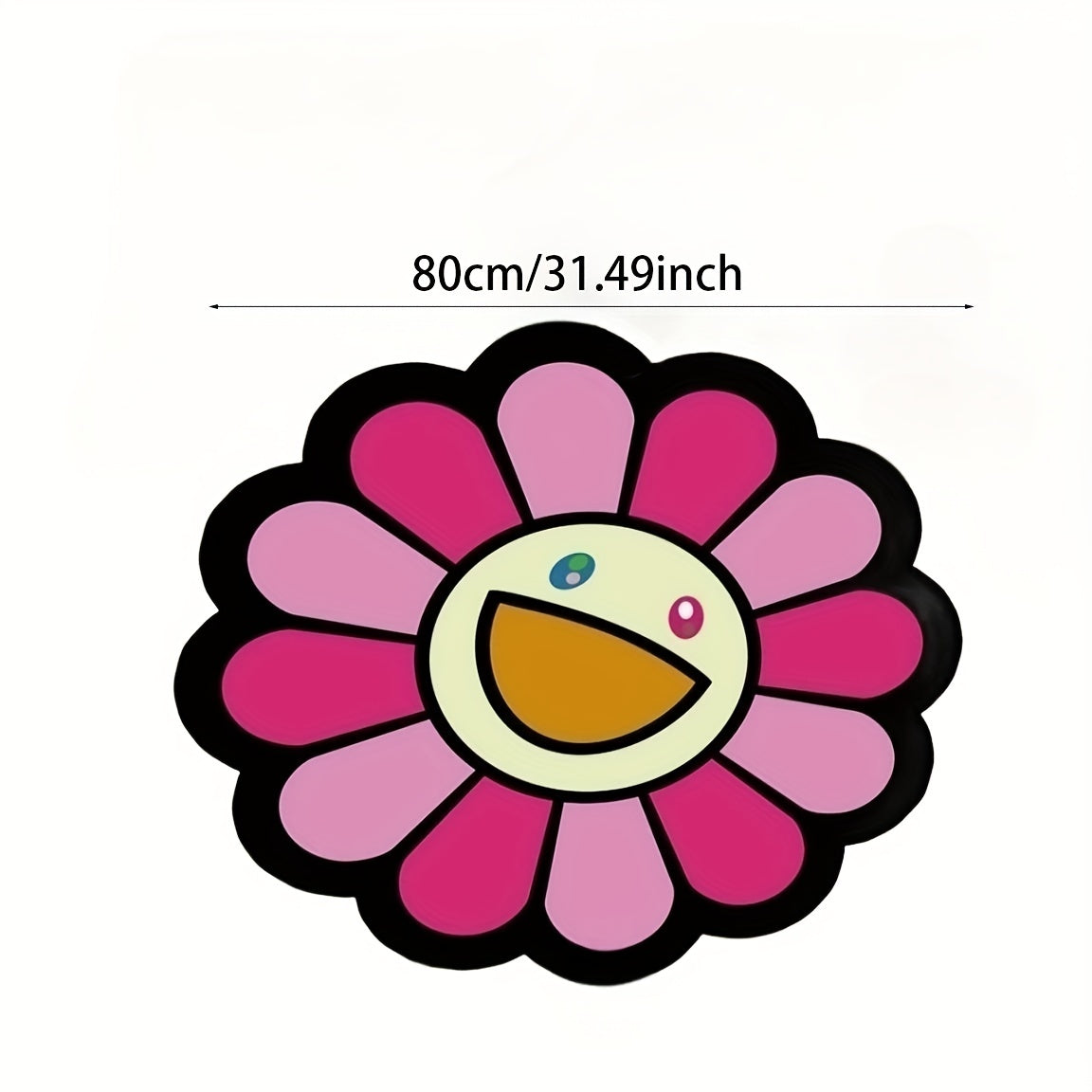 Sunflower Round Floor Mat Game Mat Carpet Non slip Door Mat