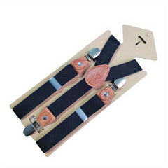 Boys Teen Casual Adjustable Y Shape Metal Clip Suspenders