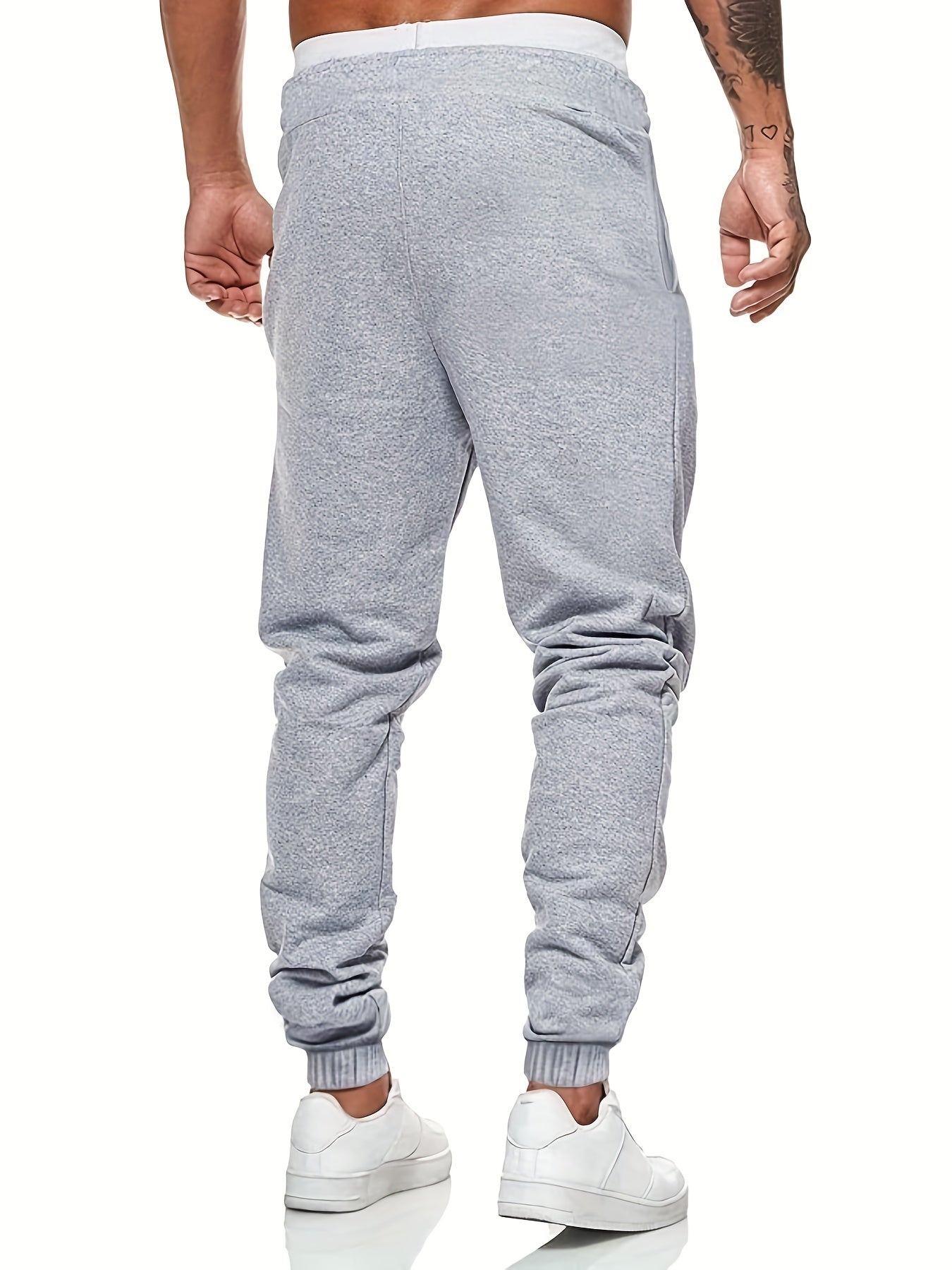Men's Solid Drawstring Sweatpants Loose Fit Casual Joggers Spring Autumn