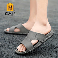 LAORENTOU Men's Open Toe Non Slip Beach Shoes Summer