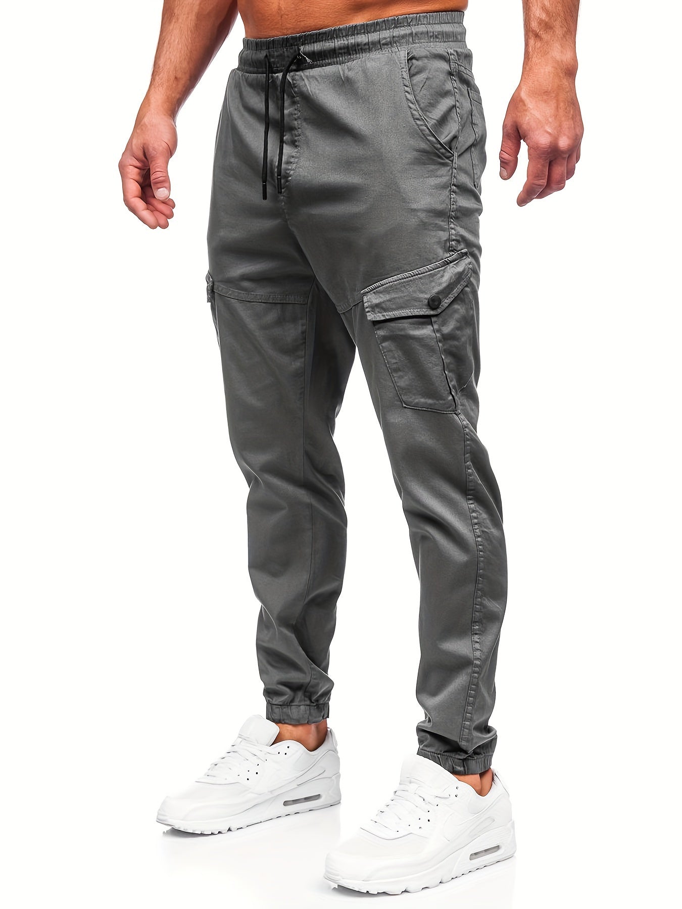 Men's Casual Pocket Joggers Waist Drawstring Outdoor Pants